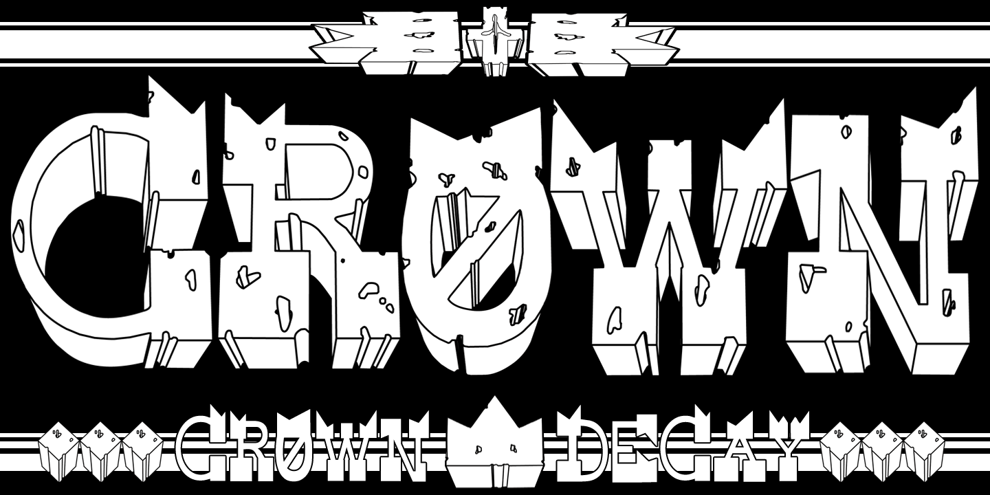 폰트 Crown Decay 3D